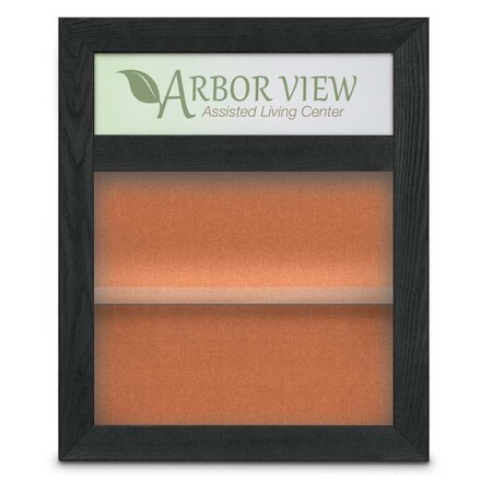United Visual Products Outdoor Enclosed Combo Board, 42"x32", Bronze Frame/Grey & Blue Spruce UVCB4232ODBZ-GREY-BLSPRU